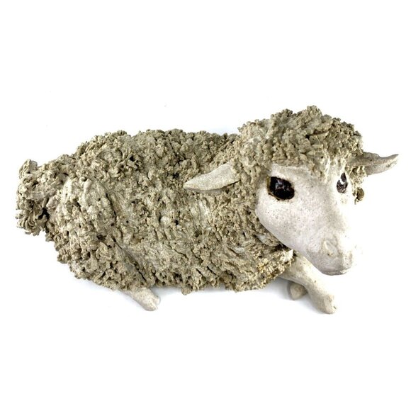 Spaghetti Sheep Sculpture Figurine Shelf sitter Hand Crafted 9" Long Vintage - Picture 6 of 7